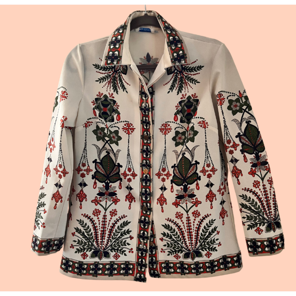 VTG 70's Sears Polyester Jacket Size M/L Retro Groovy Blazer